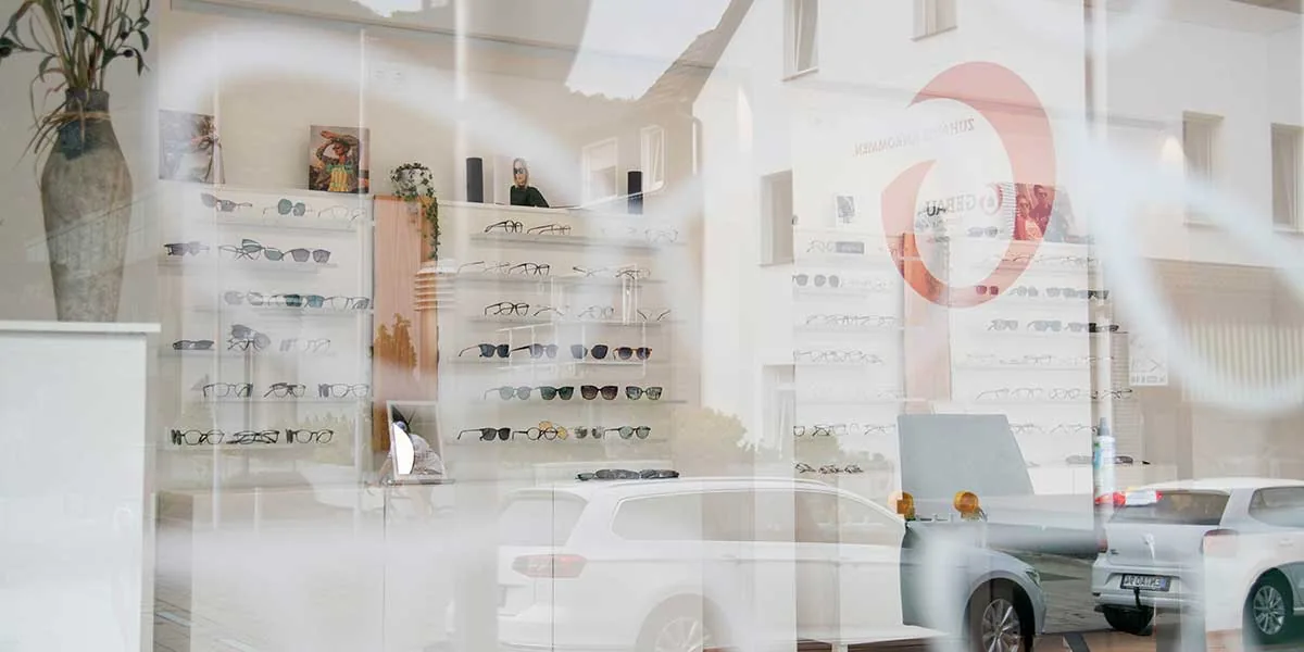Das Ladenlokal von Brille Bonow in der Berninghauser Straße 2 in Ennepetal